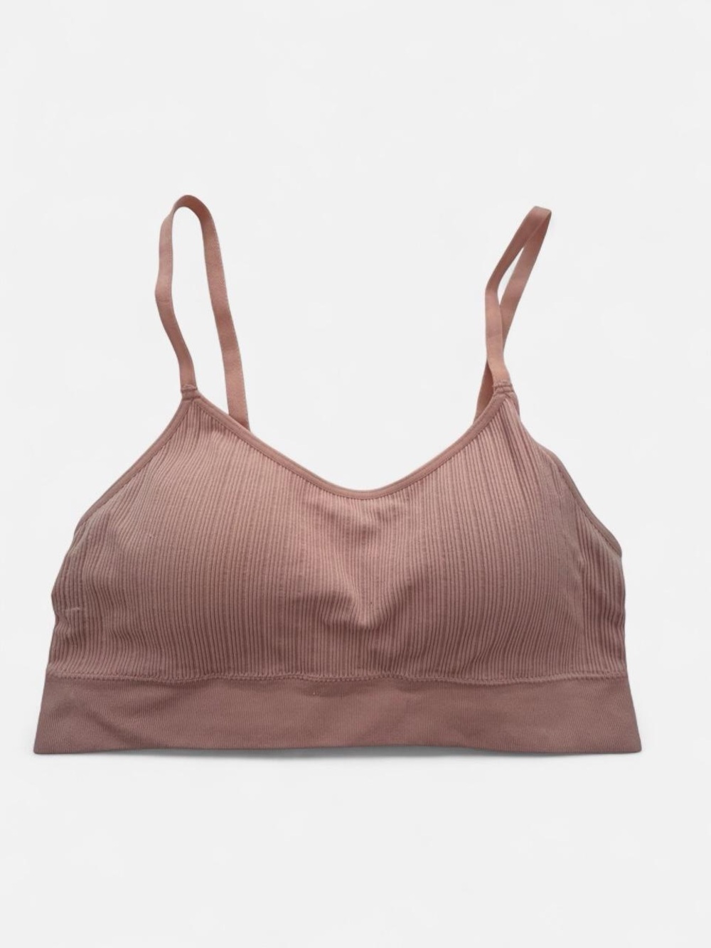 Auden Ribbed Seamless Bralette - Mauve Pink
